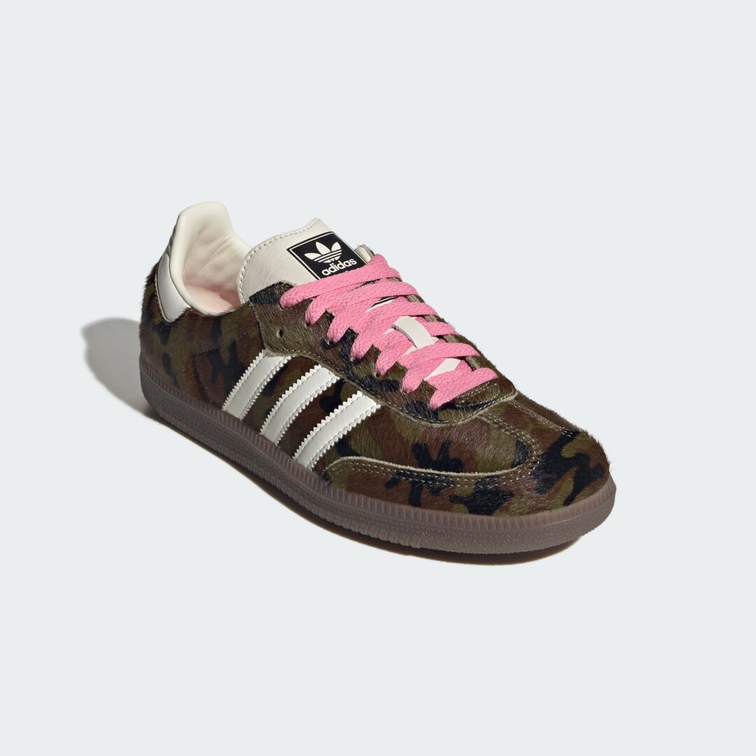 【2026年 10/16 発売】adidas Originals W SAMBA OG “Camo Pony Hair/Bliss Pink” (アディダス オリジナルス サンバ “カモ ポニーヘア/ブリスピンク”) [KJ7501]