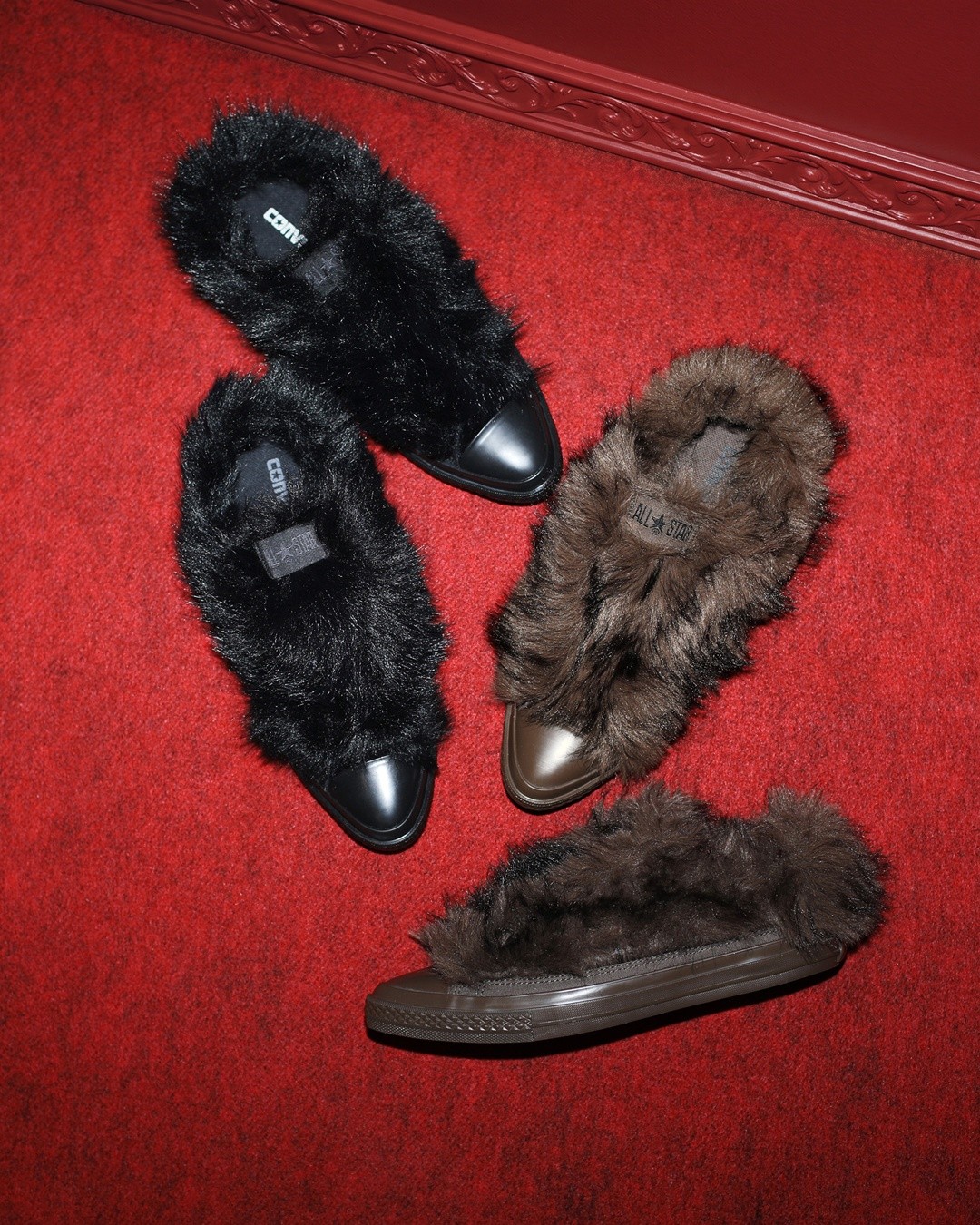 【2026年 10/16 発売】CONVERSE ALL STAR POINTEDTOE VOLUMEFUR SL OX (コンバース オールスター ポインテッドトウ ボリュームファースリップ) [31319190/31319191]