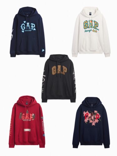 Gap、5つの新しいロゴフーディー。世界中から集まった個性豊かな5組のアーティストによるオリジナルデザインが2026年 10/20 発売 (ギャップ)