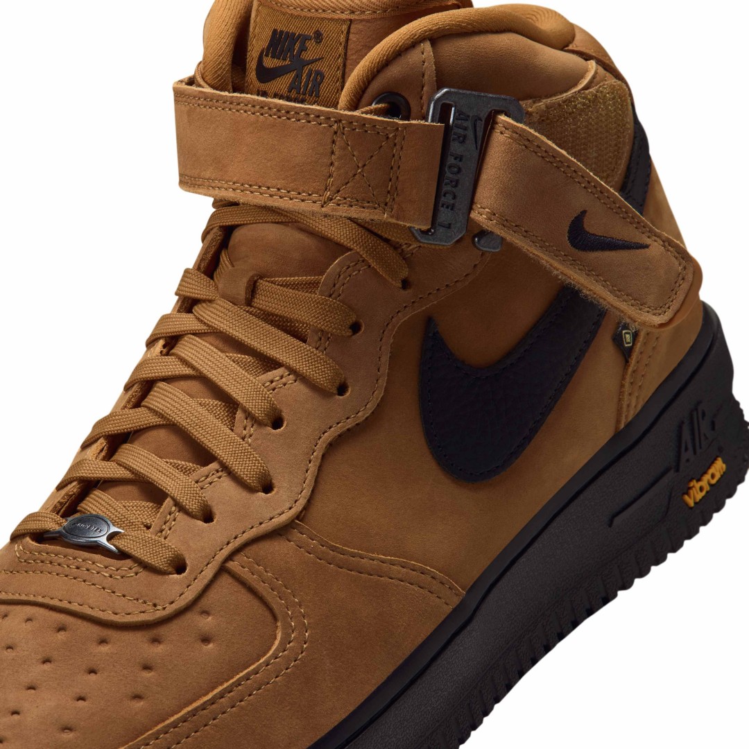 【海外発売】Vibram x NIKE AIR FORCE 1 07 MID “GORE-TEX/Wheat” (ヴィブラム ナイキ エア フォース ミッド “ゴアテックス/ウィート”) [IO1875-700]