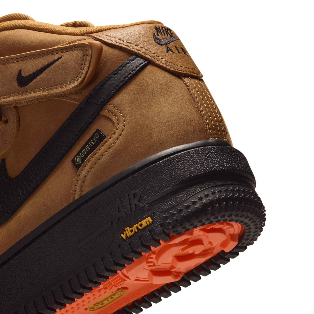 【海外発売】Vibram x NIKE AIR FORCE 1 07 MID “GORE-TEX/Wheat” (ヴィブラム ナイキ エア フォース ミッド “ゴアテックス/ウィート”) [IO1875-700]