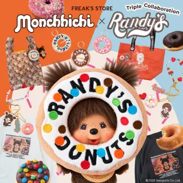 モンチッチ × FREAK’S STORE × Randy’s Donuts トリプルコラボアイテムが2026年 10/23 発売 (Monchhichi フリークスストア ランディーズドーナツ)