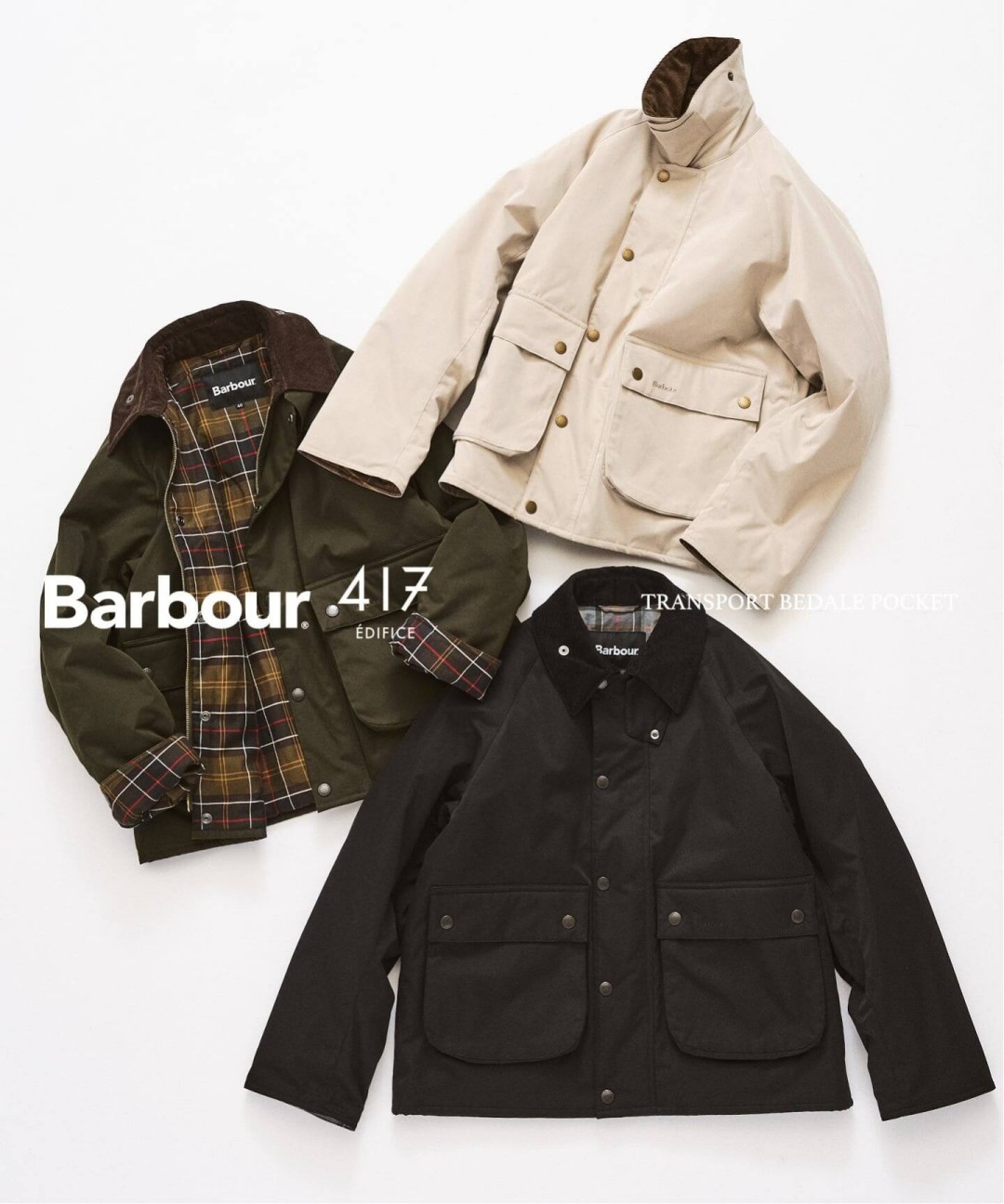 Barbour × 417 EDIFICE 2026 FW 別注 “TRANSPORT BEDALE POCKET”が11月下旬 発売 (バブアー エディフィス)