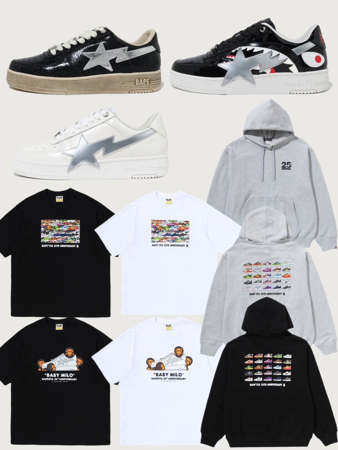 A BATHIG APE BAPE STA 25周年コレクションが海外 2026年 10/17 発売 (ア ベイシング エイプ)