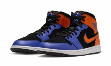 【2026年 11/2 発売予定】NIKE AIR JORDAN 1 MID SE “Knicks/Racer Blue/Safety Orange” (ナイキ エア ジョーダン ミッド “ニックス/ブルー/オレンジ”) [IX8481-406]