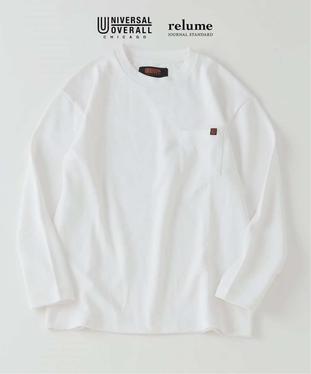 JOURNAL STANDARD relume × UNIVERSAL OVERALL 2026 FW 別注 “ヘビーウェイト ポンチ クルーネックロンTee”が11月中旬 発売 (ジャーナルスタンダード ユニバーサルオーバーオール)