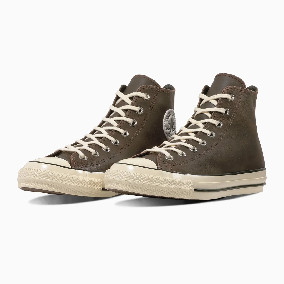 【2026年 10/16 発売】クラックドレザーを使用した CONVERSE ALL STAR AGED CRACKED LEATHER HI “Burnt Brown” (コンバース オールスター エイジド クラックドレザー “バーントブラウン”) [31319290]