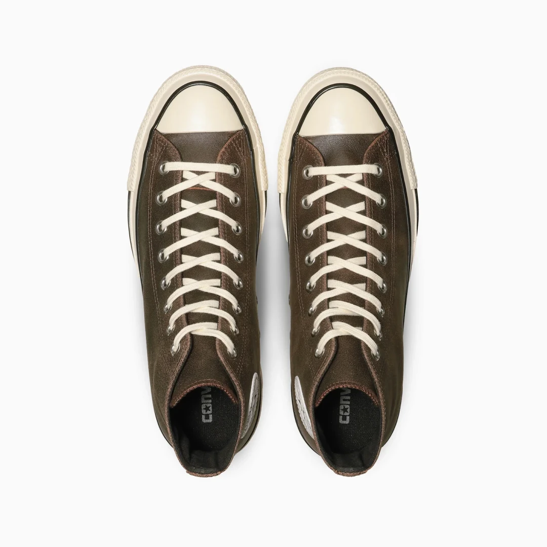 【2026年 10/16 発売】クラックドレザーを使用した CONVERSE ALL STAR AGED CRACKED LEATHER HI “Burnt Brown” (コンバース オールスター エイジド クラックドレザー “バーントブラウン”) [31319290]