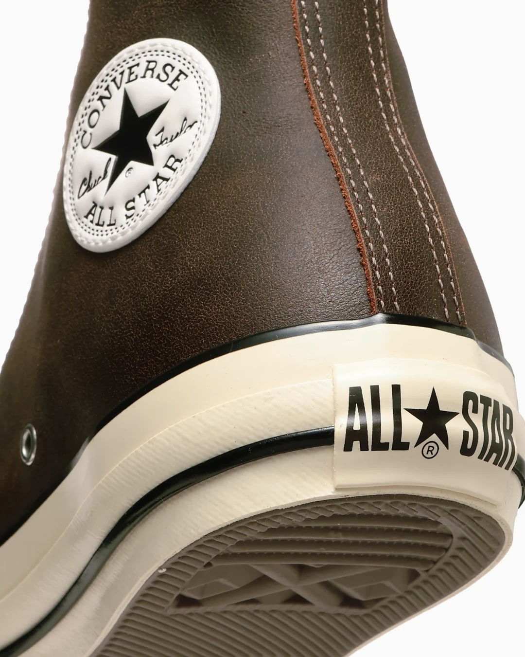 【2026年 10/16 発売】クラックドレザーを使用した CONVERSE ALL STAR AGED CRACKED LEATHER HI “Burnt Brown” (コンバース オールスター エイジド クラックドレザー “バーントブラウン”) [31319290]