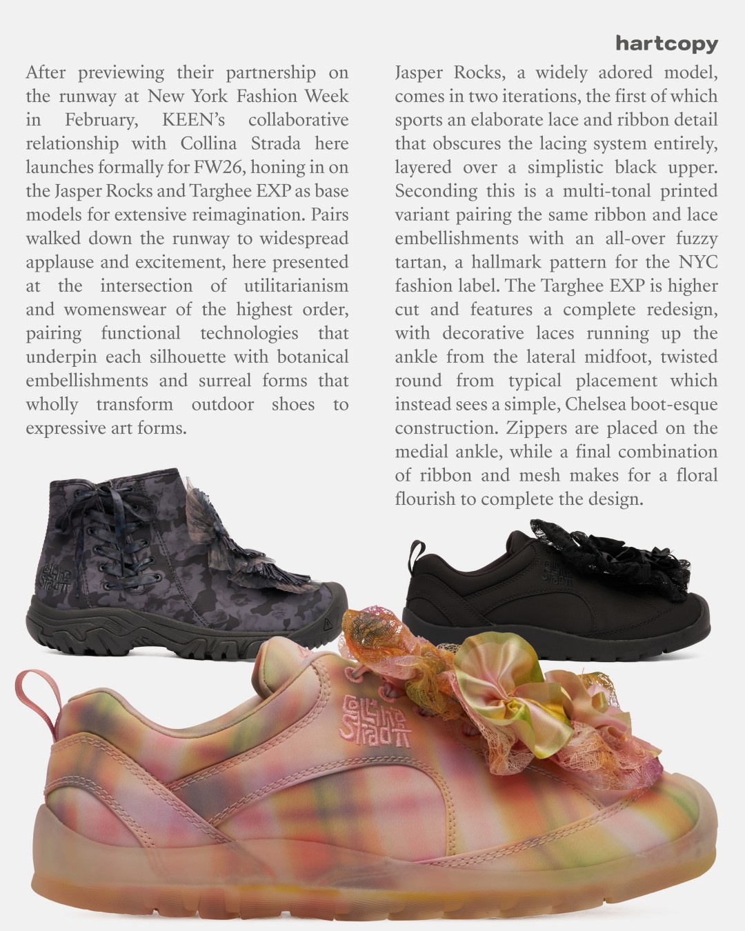 【2026年 10月 発売予定】Collina Strada × KEEN “Jasper Rocks & Targhee EXP” (コリーナ・ストラーダ キーン)