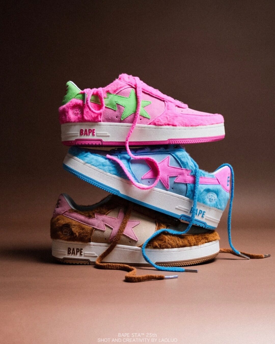 A BATHIG APE BAPE STA 25周年コレクション ふわふわモデルが発売予定 (ア ベイシング エイプ)