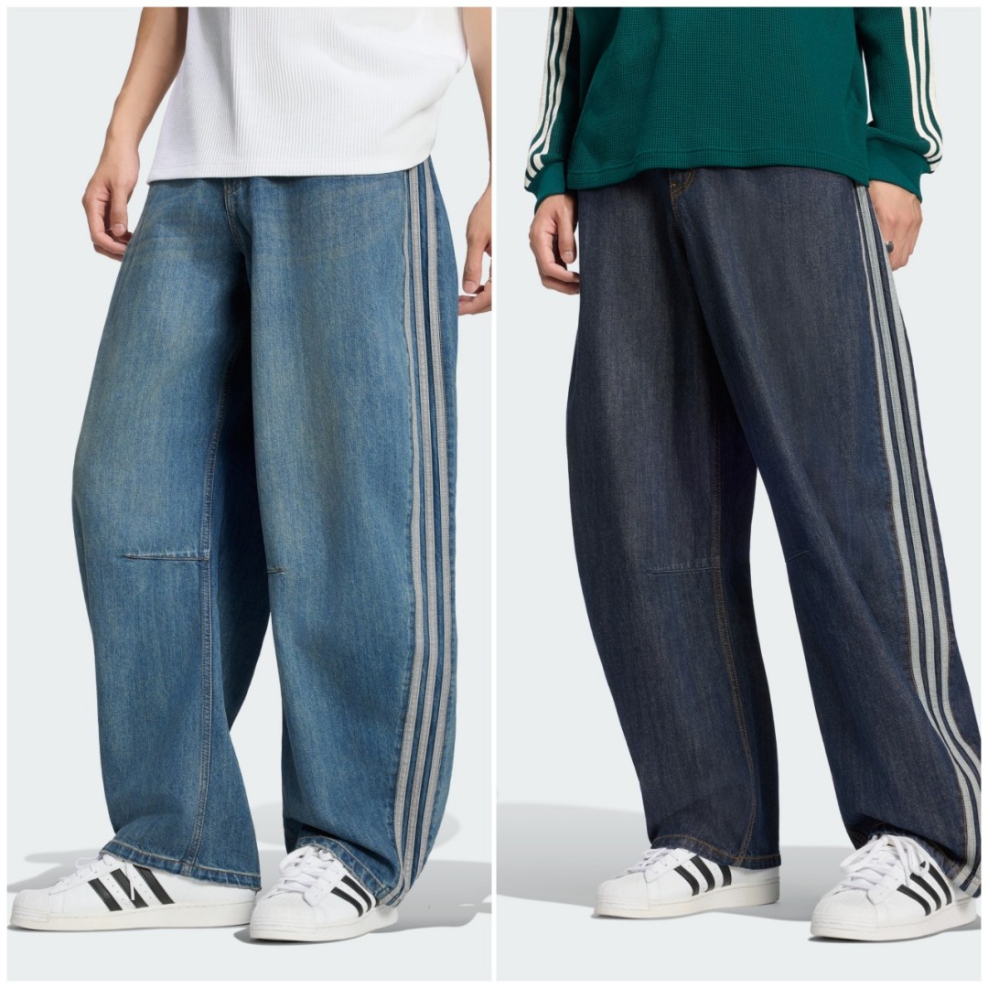adidas Originals 2026 FW “ウィンター クラブ バレルレッグ デニムジーンズ”が11/2 発売 (アディダス オリジナルス “Winter Club Barrel-Leg Denim Jeans”) [LI3075/LI3039]