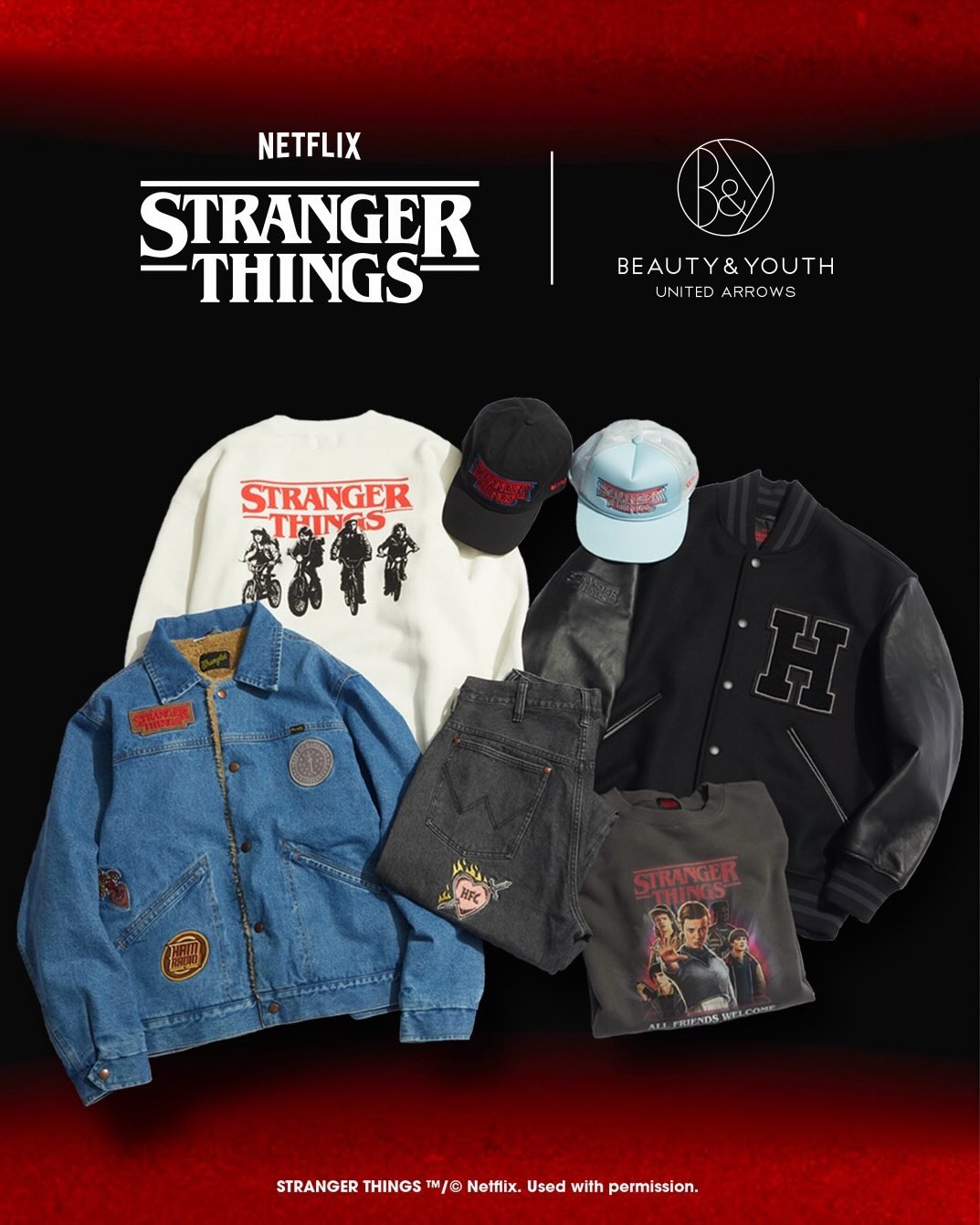 Stranger Things × BEAUTY&YOUTH コラボアイテムが2026年 10/30 12:00 発売 (ストレンジャー・シングス ビューティアンドユース)