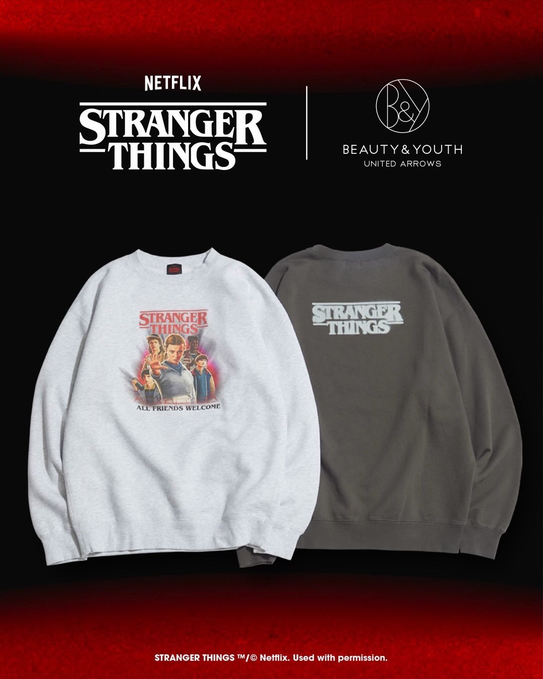 Stranger Things × BEAUTY&YOUTH コラボアイテムが2026年 10/30 12:00 発売 (ストレンジャー・シングス ビューティアンドユース)