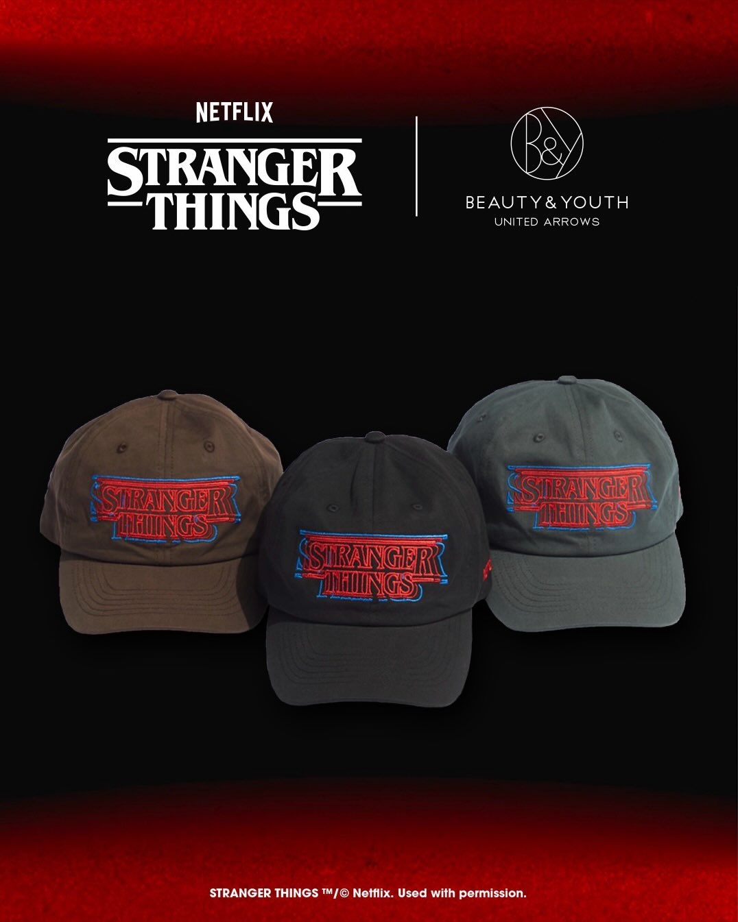 Stranger Things × BEAUTY&YOUTH コラボアイテムが2026年 10/30 12:00 発売 (ストレンジャー・シングス ビューティアンドユース)