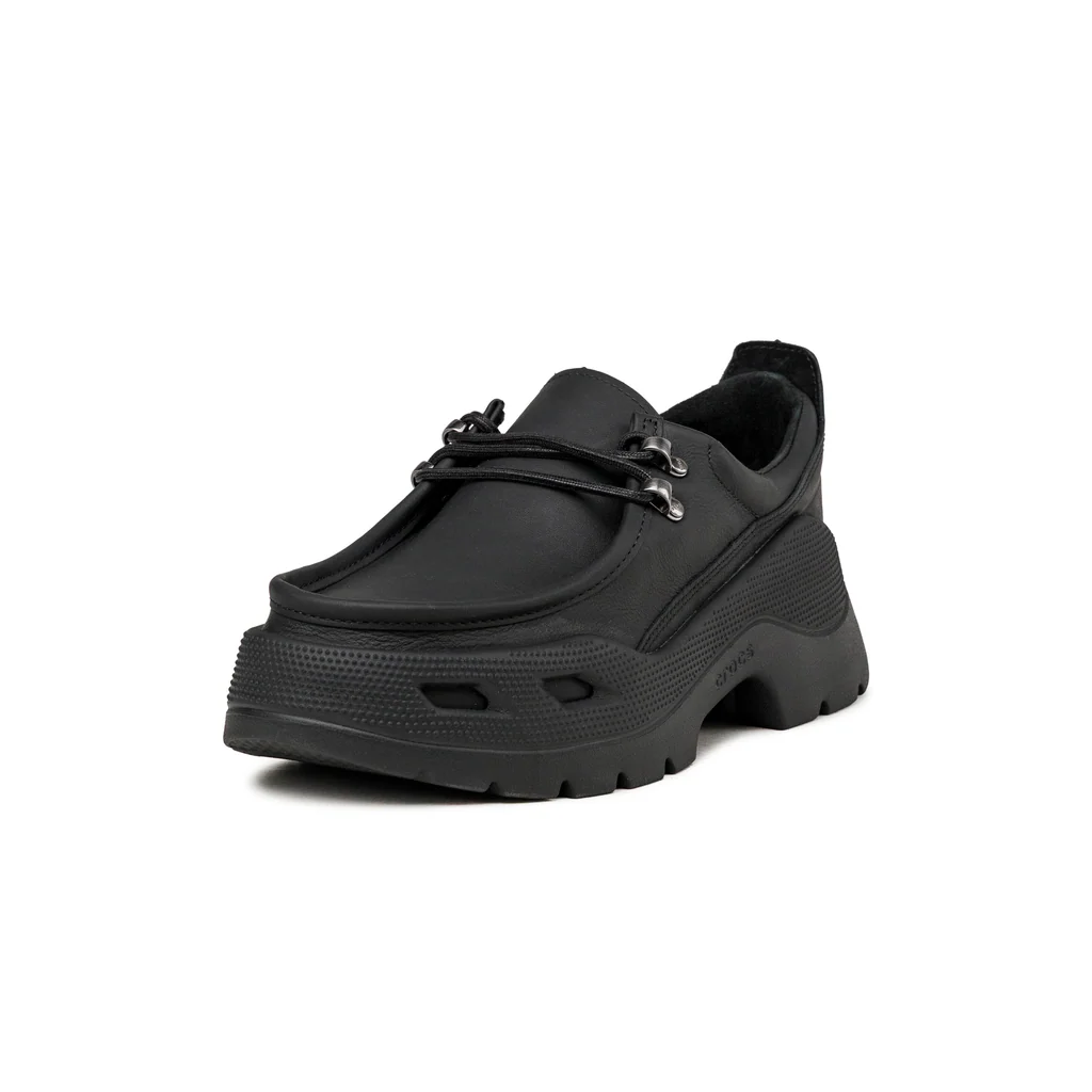Crocs GALLERY LEATHER SHOE “Black”が2026年 10/23 発売 (クロックス ギャラリー レザー シュー) [215005-060]