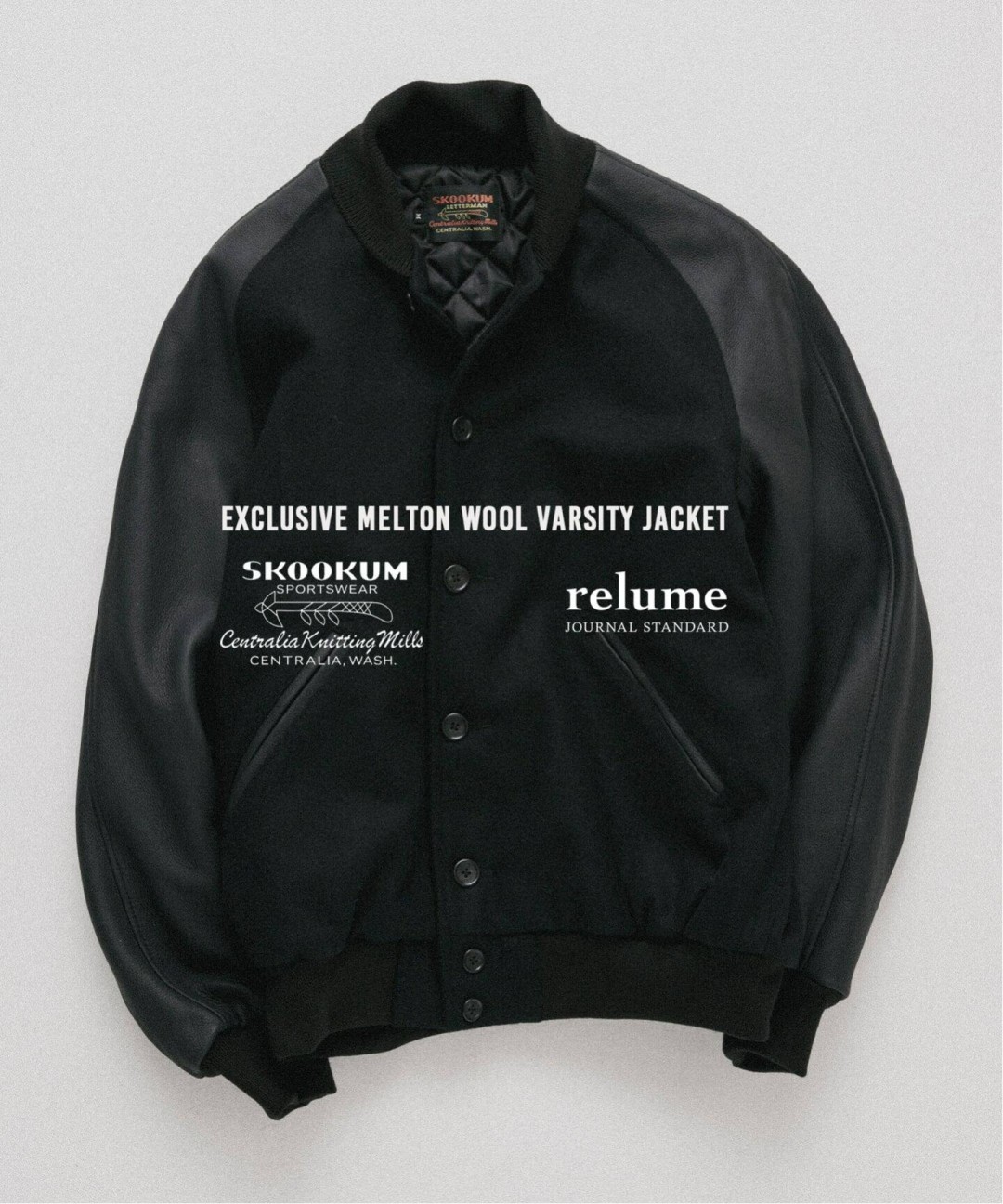 JOURNAL STANDARD relume × SKOOKUM 2026 FW 別注 “メルトン×レザー アワードジャケット”が12月中旬 発売 (ジャーナルスタンダード スクーカム)